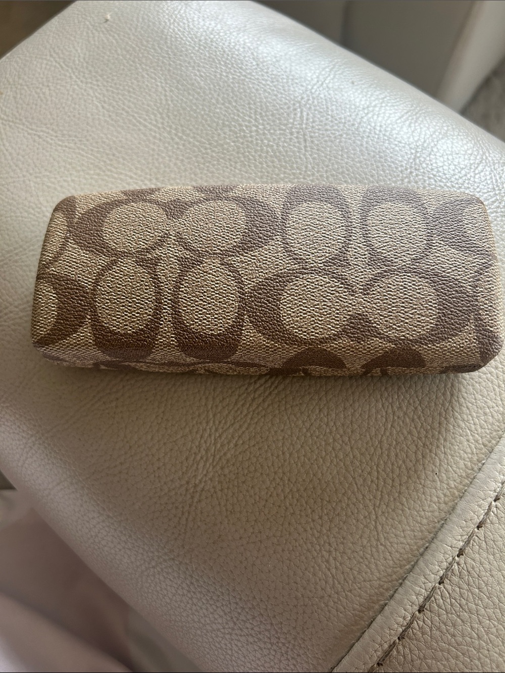 Coach Signature Brown Monogram Eyewear Case